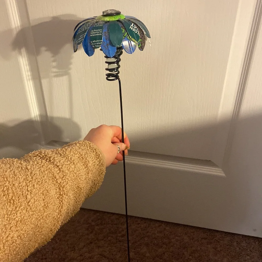 Recycled Material Hummingbird Feeder ~ Hand Made